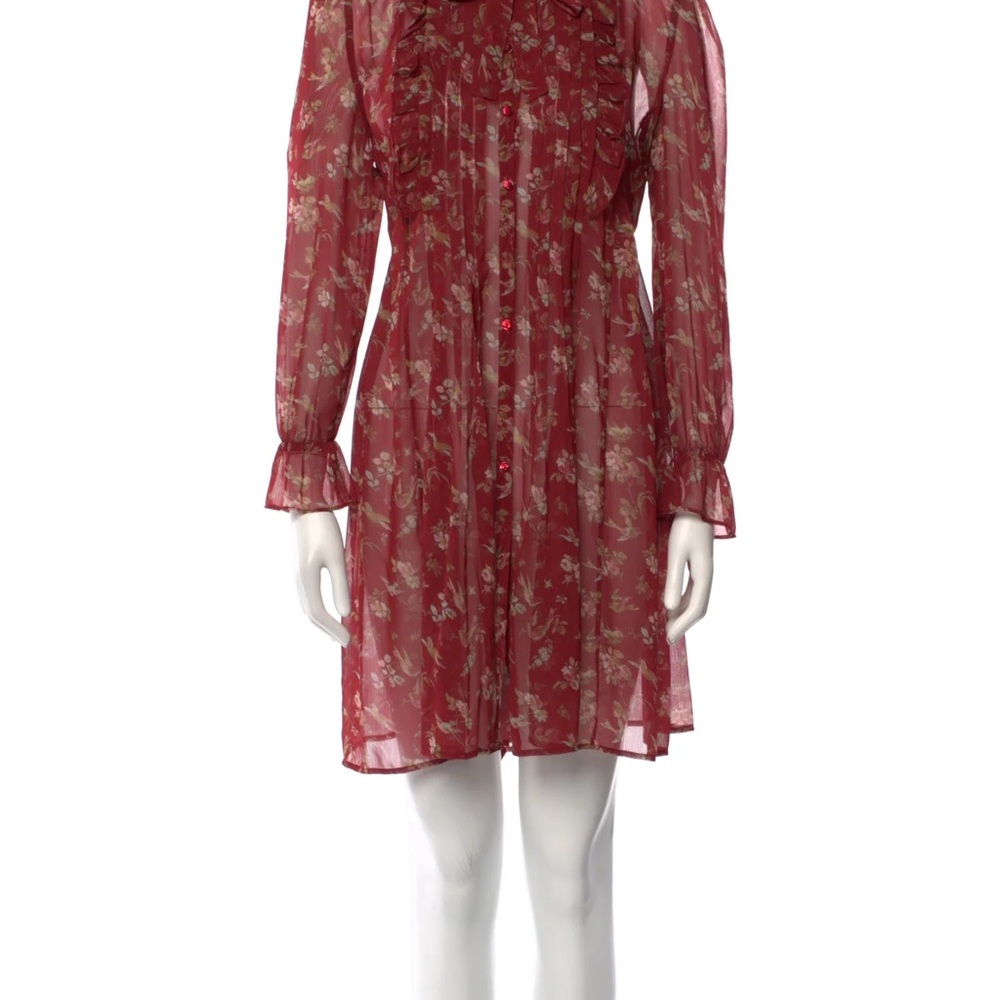 (NWOT) The Kooples Red Floral chiffon dress